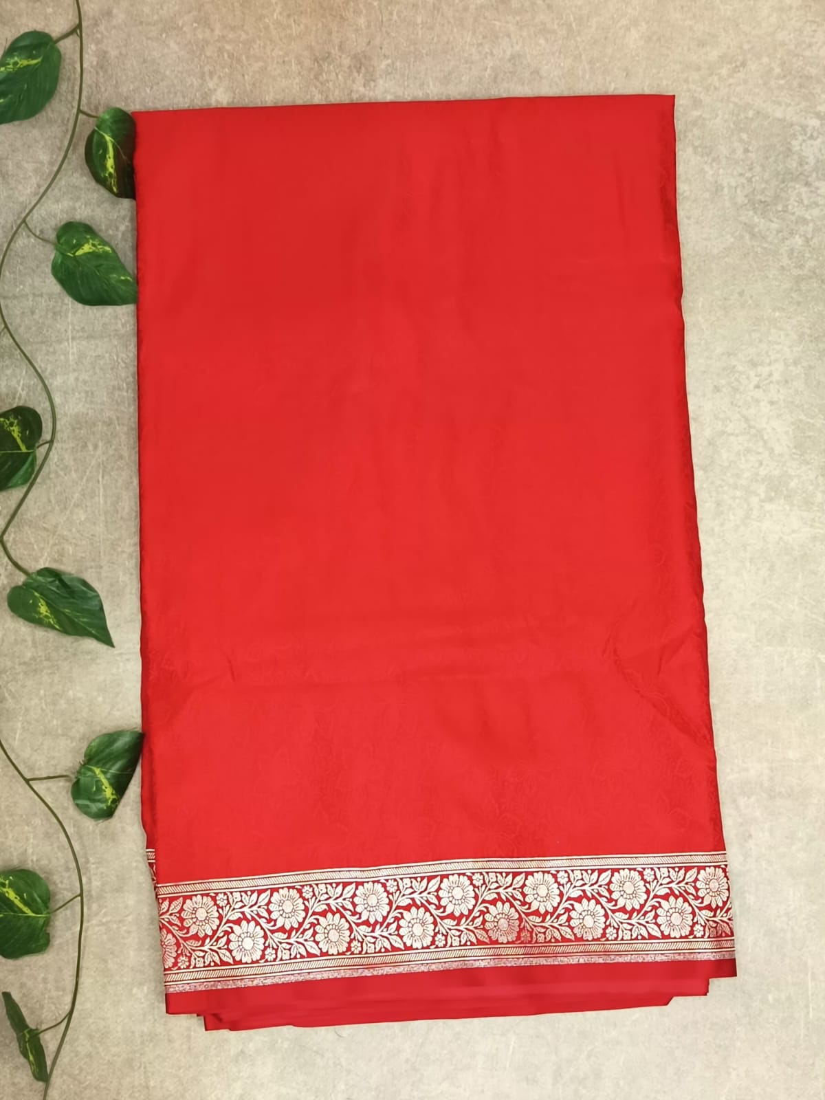 Classic Red Mashroo Silk Saree