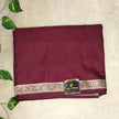 Premium Mashroo Saree - Deep Maroon