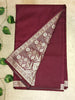 Premium Mashroo Saree - Deep Maroon