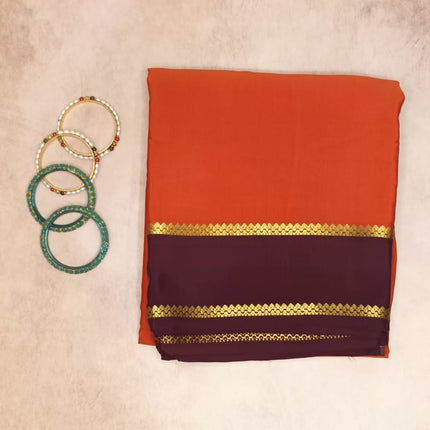 Pure Mysore crepe silk Saree Tape boarder