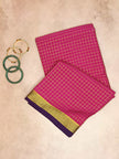 Pure Mysore Crepe Silk Saree Pick & Pick checks