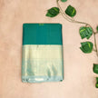 Semi Kanchhipuram Silk Saree  - Premium - Teal Blue