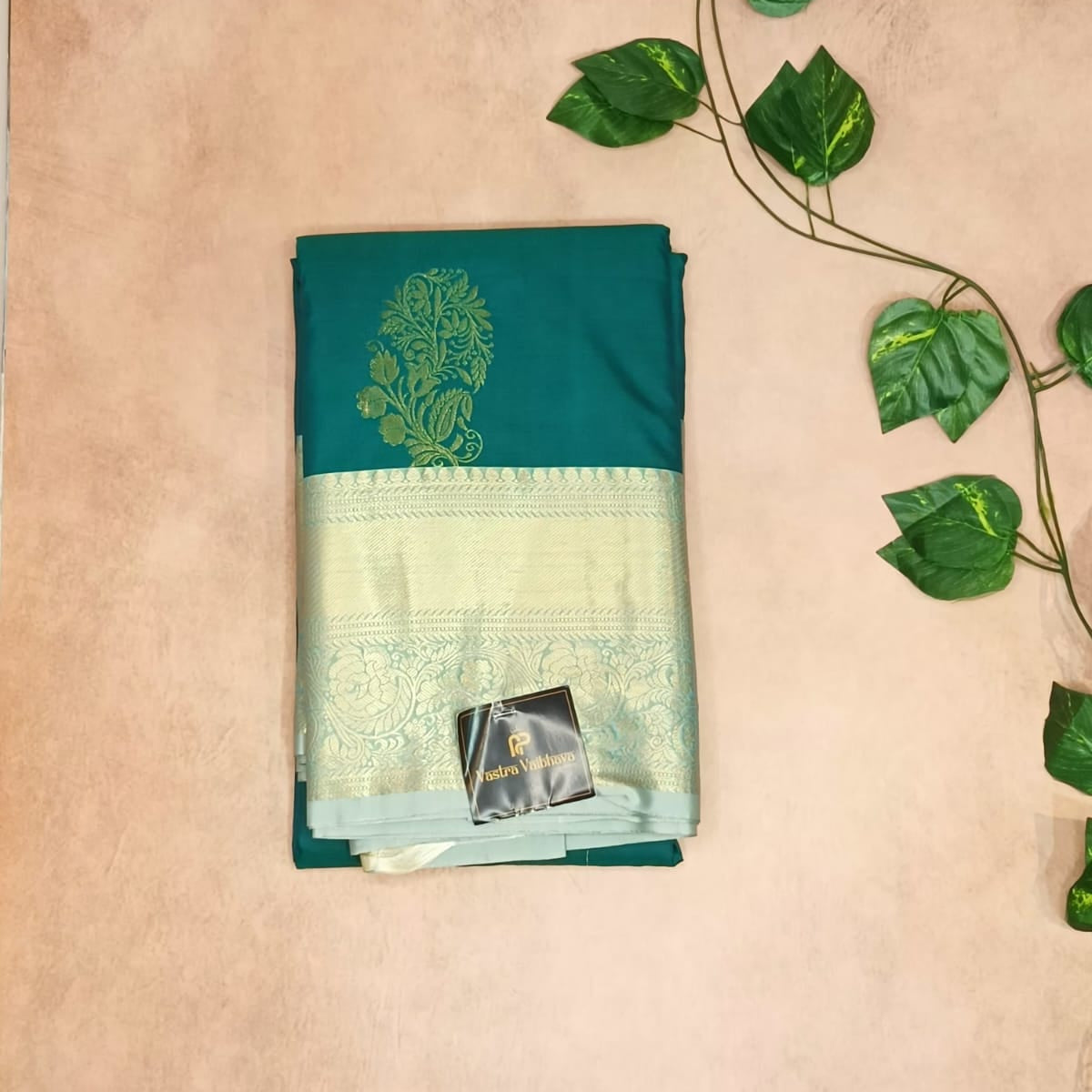 Semi Kanchipuram Silk Saree Premium Quality - teal Blue