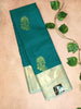 Semi Kanchipuram Silk Saree Premium Quality - teal Blue