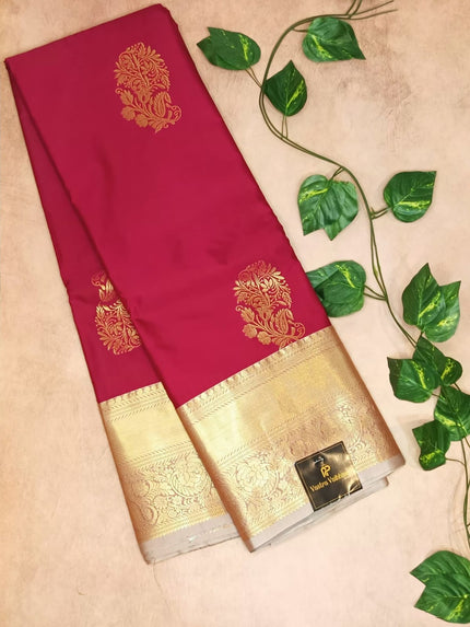 Semi Premium Kanchi Silk Saree - plum purple