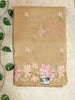 Windy Crush Flower with Work Saree- Soft Beige