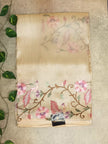 Pure Tissue Floral Thread Work Saree- Soft Beige