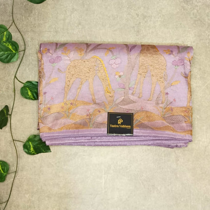 Pure Tissue Giraffe with Thread Work -Lavender