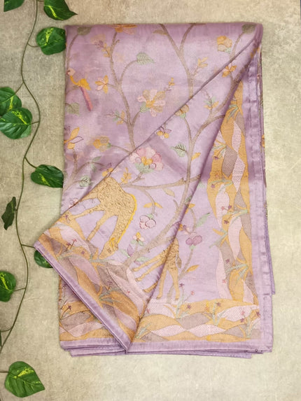 Pure Tissue Giraffe with Thread Work -Lavender