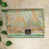 Pure Tissue Giraffe with Thread Work - Light Green