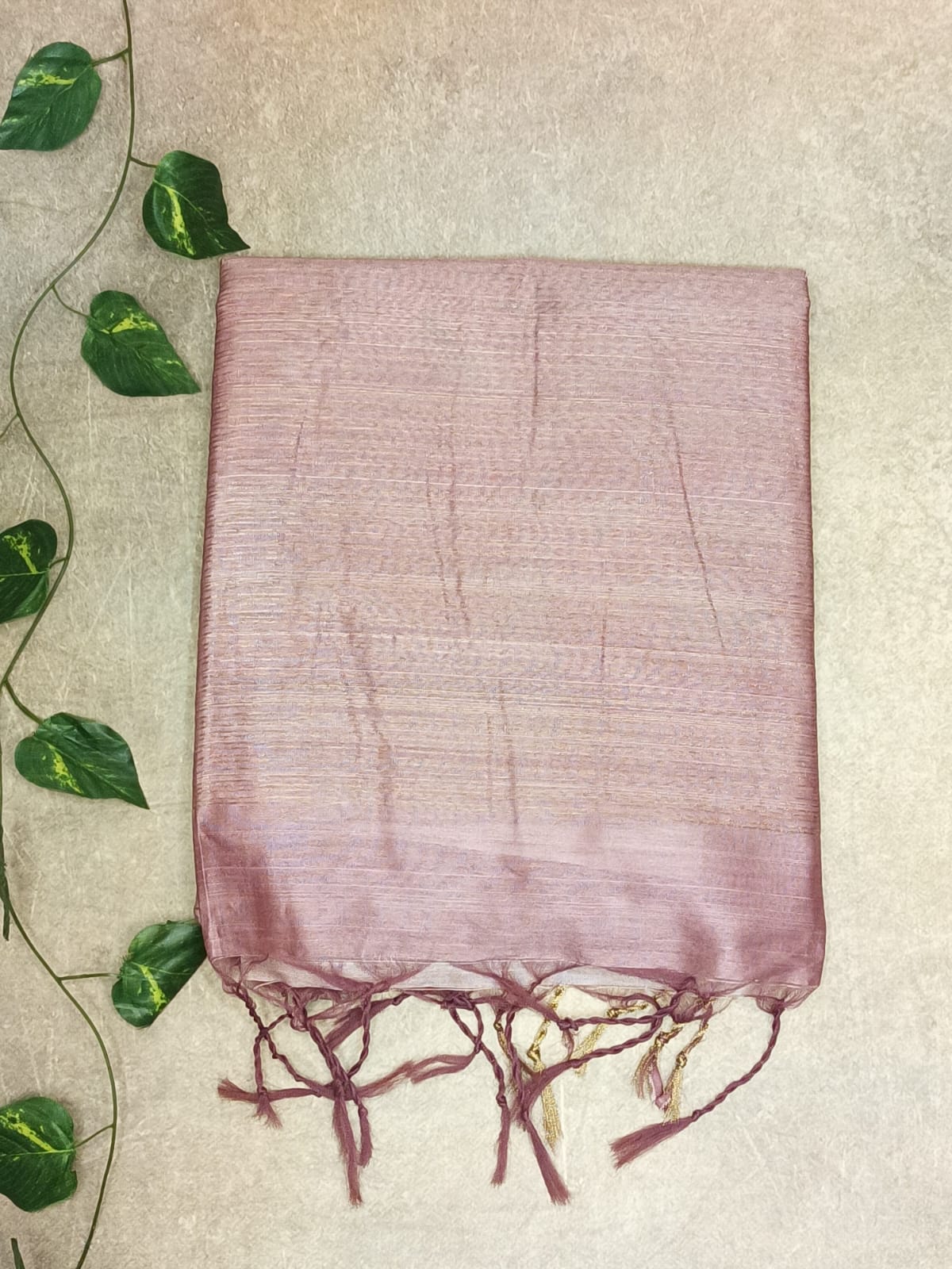 Degital Chanderi Saree- Pastel Pink