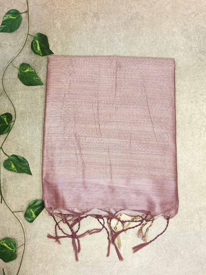 Degital Chanderi Saree- Pastel Pink