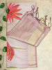 Degital Chanderi Saree- Pastel Pink
