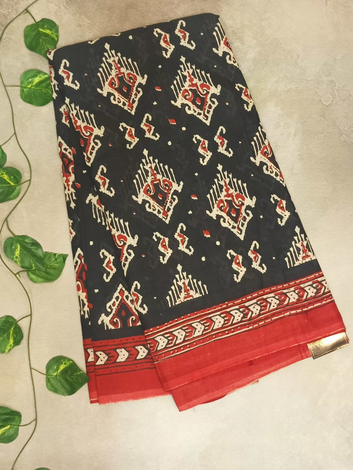 Semi Cotton Bagur Printed Saree