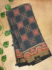 Ajark Printed Mirror work Saree