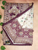 White Embroidery patola Work Saree