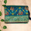 Blue Embroidery patola Work Saree