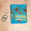 Pure crepe Mysore Silk Embroidery Saree