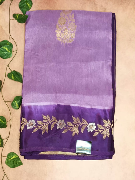 Pure Viscose Satin Border Saree