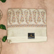 Semi Raw Silk Printed Saree – Elegant Floral Border