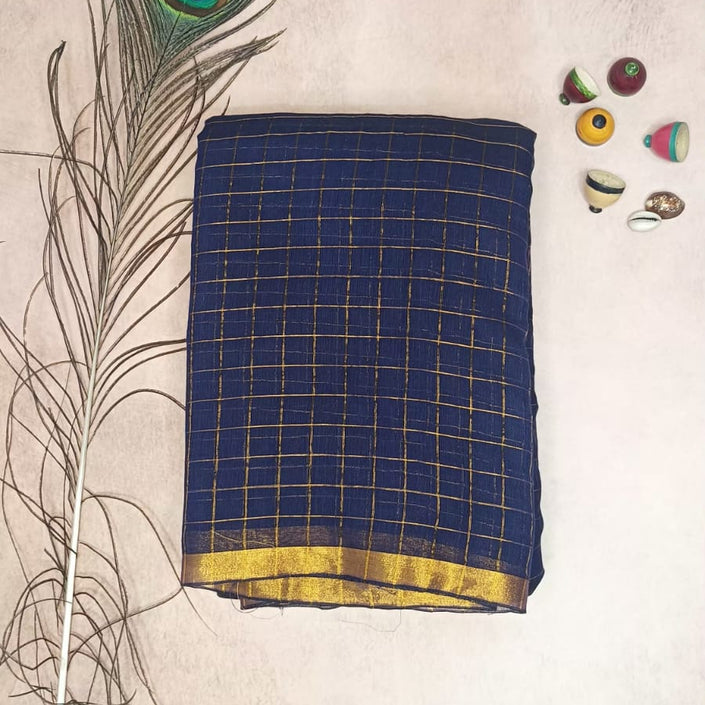 Gadwal Checks Cotton Saree