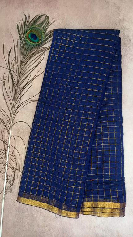 Gadwal Checks Cotton Saree