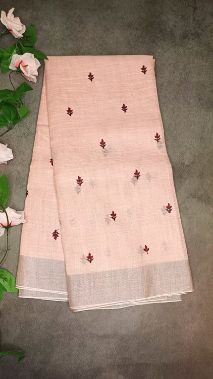 Linen Butta sarees