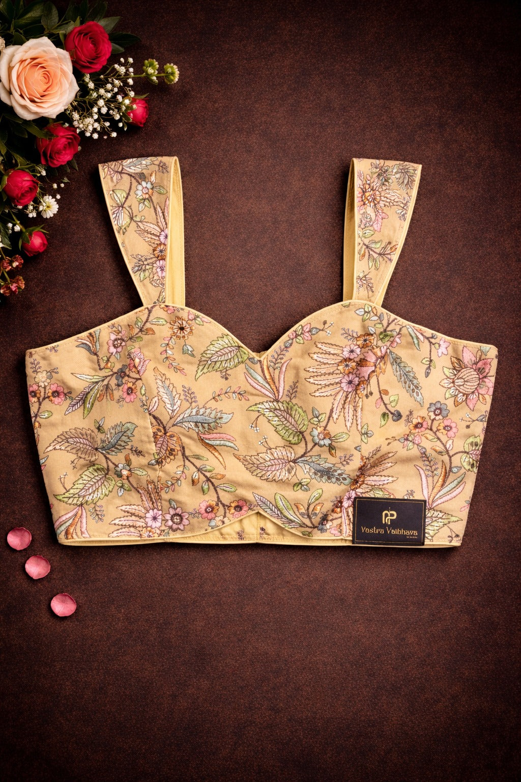 Natural Crepe Floral Blouse