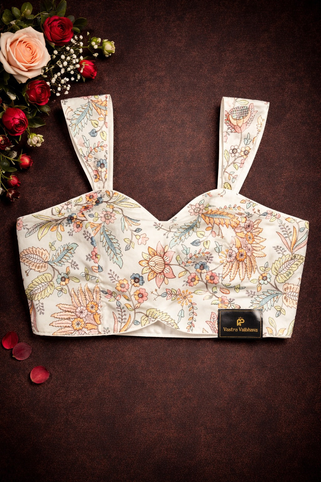 Natural Crepe Floral Blouse