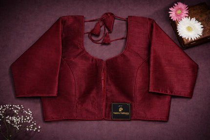 Raw Silk Plain Blouse