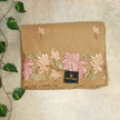 Windy Crush Flower with Work Saree- Soft Beige
