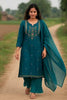 Cotton Green with Embroidery work 3pcs set