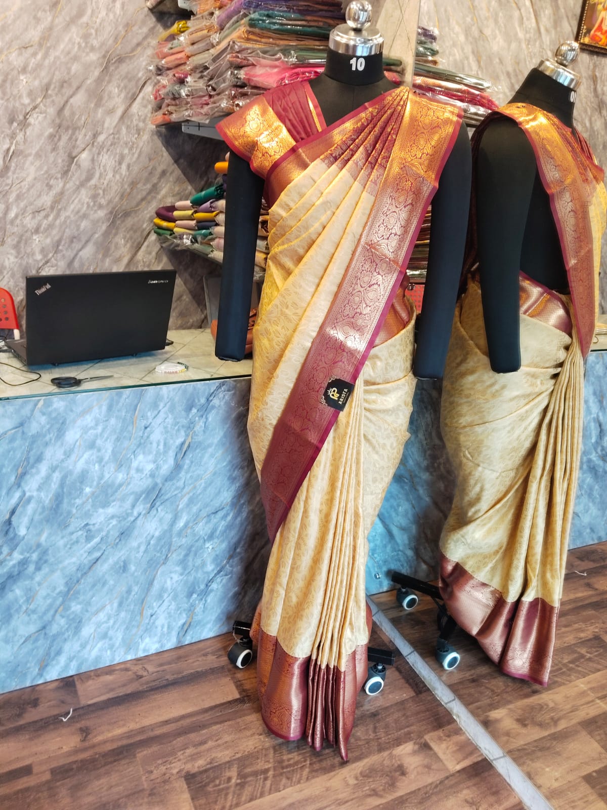 Semi Kanchipuram Silk Saree - Kadyal