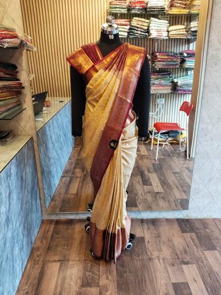Semi Kanchipuram Silk Saree - Kadyal