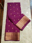 CREPE SILK Dark Pink with Small Butta Saree