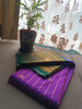 Semi Kanchi Temple boarder Purple Saree