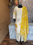 Cotton Mix Cream with Embroidery  work