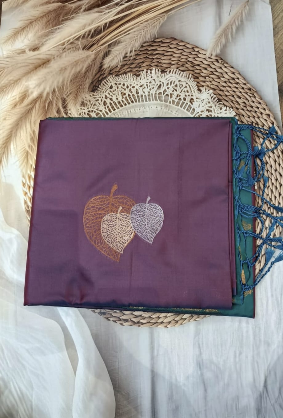 Semi kanchi Soft Silk Saree PURPLE