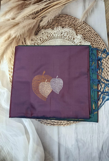 Semi kanchi Soft Silk Saree PURPLE
