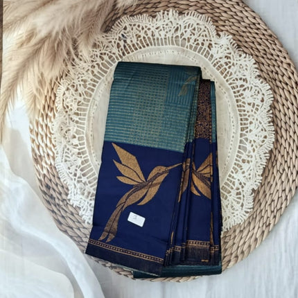 Semi kanchi silk saree (checks patern)