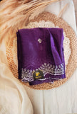 Purple Fancy Shimmer Chiffon Saree