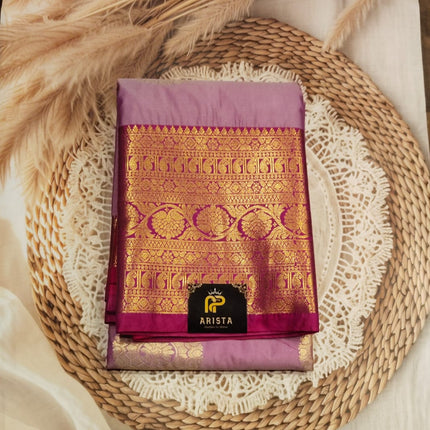 Semi Kanchi Silk Saree/Lavender