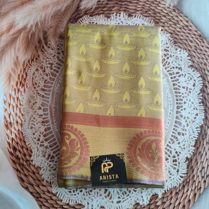 SEMI KANCHIPURAM SILK SAREE -LIGHT GREEN