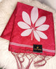 Semi Chanderi Saree- Crimson Red