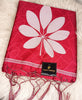 Semi Chanderi Saree- Crimson Red