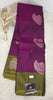 Pure Kanchipuram Silk Saree – Plum Purple With Olive Green