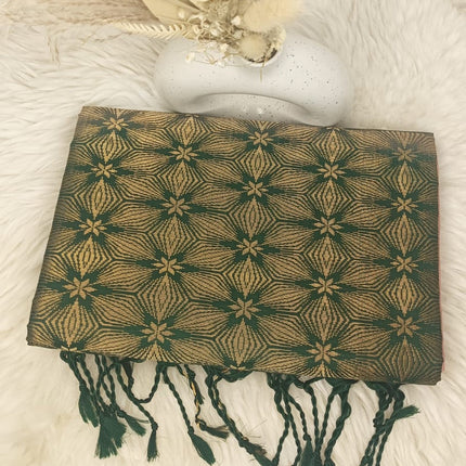 Pure Soft Silk Saree- Emerald Green