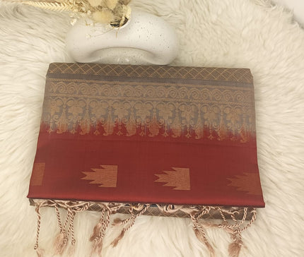 Pure Soft Silk Saree - Maroon