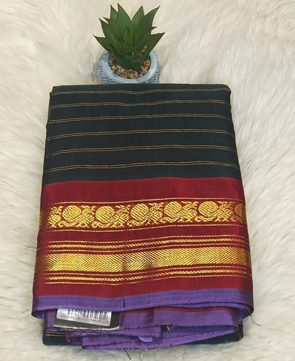 Pure Gadwal Silk - Bottal Green