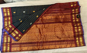 Pure Gadwal Silk - Bottal Green